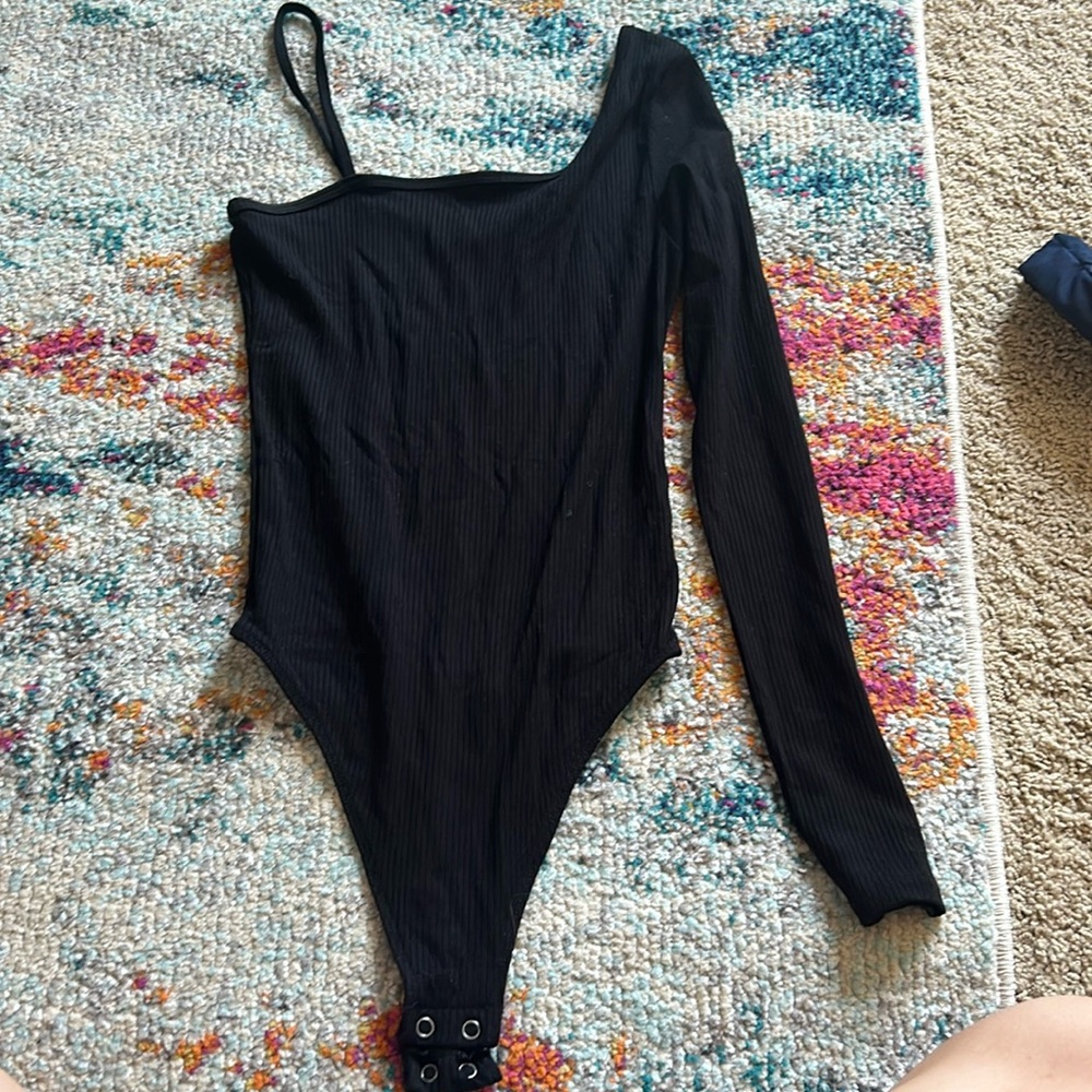 Asymmetrical black American Eagle small bodysuit
